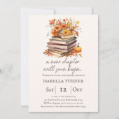 Herfst Herfstboek Thema Baby shower Uitnodiging (Voorkant)