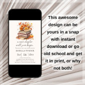 Herfst Herfstboek Thema Baby shower Uitnodiging