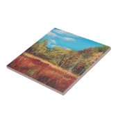 Herfst herfstbomen Landschapskunst Keramische Tege Tegeltje (Zijkant)