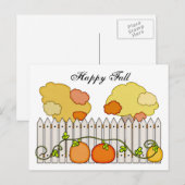 Herfst Herfstbomen Pompoenpittenhek Briefkaart (Voorkant / Achterkant)