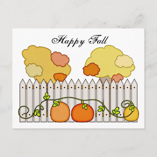 Herfst Herfstbomen Pompoenpittenhek Briefkaart (Voorkant)