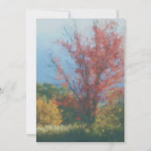 Herfst Herfstbomen Schilderen Natuur Feest Kaart (Achterkant)