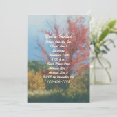 Herfst Herfstbomen Schilderen Natuur Party Kaart (Staand voorkant)