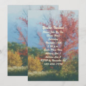 Herfst Herfstbomen Schilderen Natuur Party Kaart (Voorkant / Achterkant)