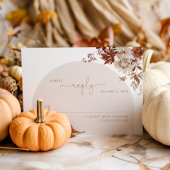 Herfst herfstbruiloft RSVP kaart
