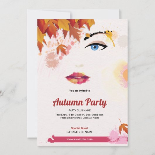 Herfst / Herfstfestival Flyer Uitnodiging (Voorkant)