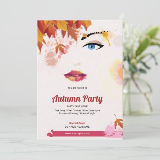 Herfst / Herfstfestival Flyer Uitnodiging (Staand voorkant)