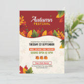 Herfst / Herfstfestival Party Flyer Kaart (Staand voorkant)