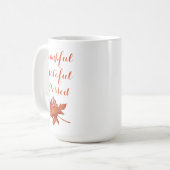 Herfst Herfstgebladerte dankbaar gezegend Koffiemok (Voorkant links)