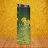 Herfst herfstgeel op groen Inspirerend Thermosbeker