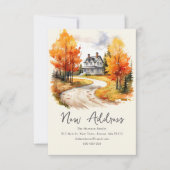 Herfst herfsthuis | Nieuw thuisadres Aankondiging (Voorkant)