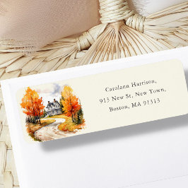 Herfst herfsthuis | Nieuw thuisadres Etiket