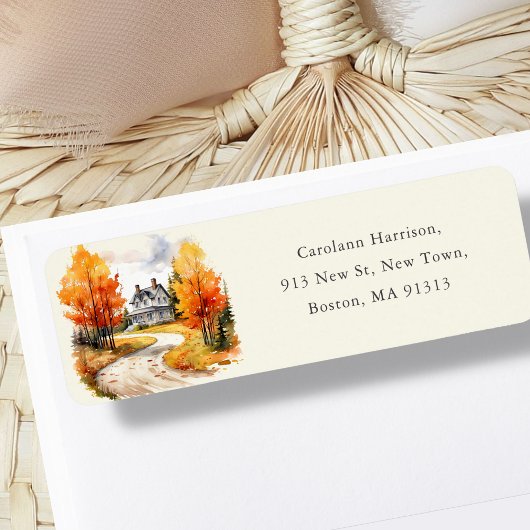 Herfst herfsthuis | Nieuw thuisadres Etiket
