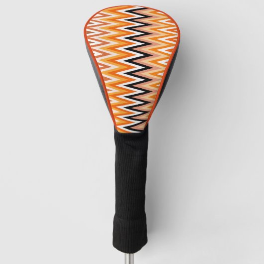 Herfst herfstkleuren Chevron Pattern Golf Head Hoe Golfheadcover (Voorkant)