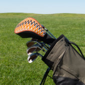 Herfst herfstkleuren Chevron Pattern Golf Head Hoe Golfheadcover (Insitu)