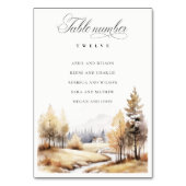 Herfst herfstlandschap bruiloft zitgrafiek kaart (Achterkant)
