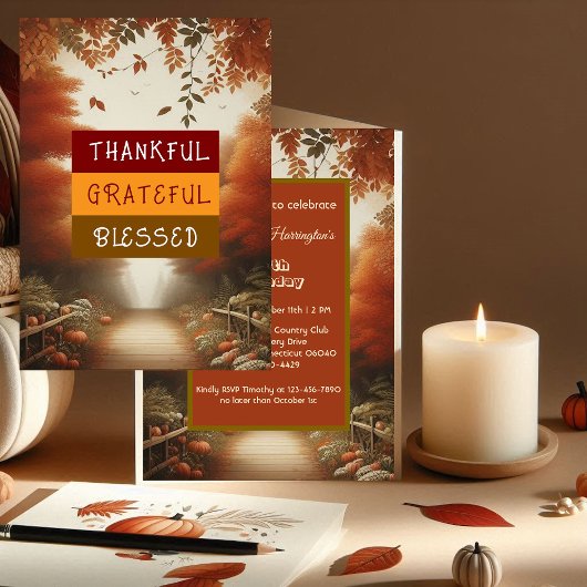 Herfst Herfstlandschap Pompoen Patch 60e Verjaarda Kaart