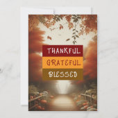 Herfst Herfstlandschap Pompoen Patch 60e Verjaarda Kaart (Achterkant)