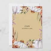 Herfst herfstpompoen bloemenrepetitie diner kaart (Achterkant)