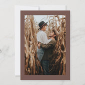 Herfst herfstpompoen floral oranje foto bruiloft kaart (Achterkant)