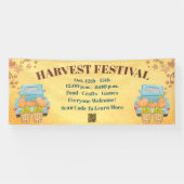 Herfst herfstpompoen QR Code Oogstfestival Spandoek (Horizontaal)