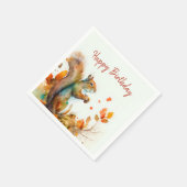 Herfst / Herfstvibes Eekhoorn - Verjaardagsfeest - Servet (Hoek)