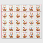 Herfst / Herfstvibes Fox - Happy Birthday Cadeaupapier (Vlak)