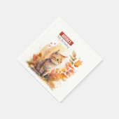 Herfst / Herfstvibes Kitten - Verjaardagsfeest - Servet (Hoek)