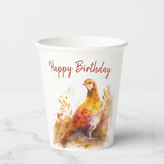 Herfst / Herfstvibes Pheasant - Verjaardagsfeest - Papieren Bekers (Voorkant)