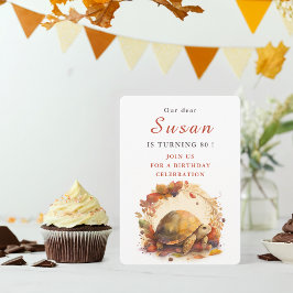 Herfst / Herfstvibes schildpad - Verjaardag Kaart