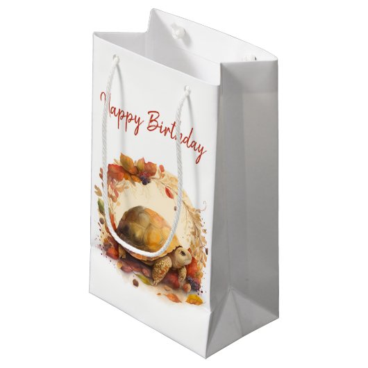 Herfst / Herfstvibes Tortoise - Verjaardagsfeest - Klein Cadeauzakje (Voorkant Gekanteld)