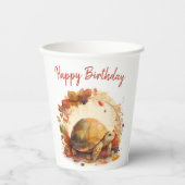 Herfst / Herfstvibes Tortoise - Verjaardagsfeest - Papieren Bekers (Voorkant)