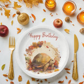 Herfst / Herfstvibes Tortoise - Verjaardagsfeest - Papieren Bordje