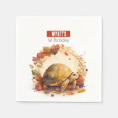 Herfst / Herfstvibes Tortoise - Verjaardagsfeest - Servet (Voorkant)