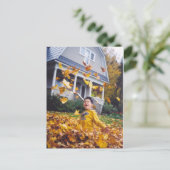 Herfst Herinner je wanneer bladeren waren om in te Briefkaart (Staand voorkant)