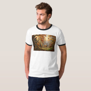 Herfst Hert Jager Ringer T-Shirt – Wildlife Fores