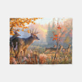 Herfst herten bokken doet bos weide fleece deken (Voorkant (Horizontaal))