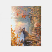 Herfst herten bokken doet bos weide fleece deken (Voorkant)