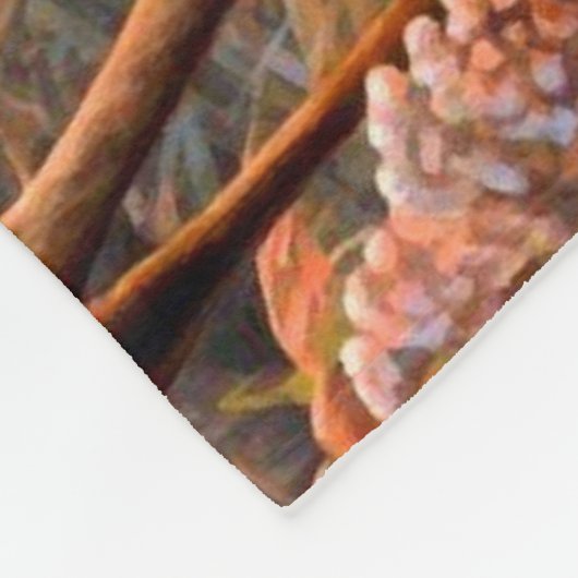 Herfst herten bokken doet bos weide fleece deken (Hoek)