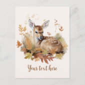 Herfst Herten Fawn herfstbladeren Briefkaart (Voorkant)