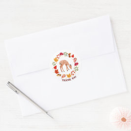 Herfst herten ronde sticker