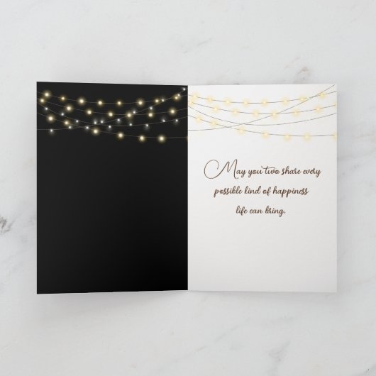 Herfst hertengewei met trouwlichten kaart (Binnen)