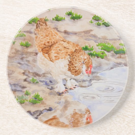 Herfst het Chicken Onderzetter (Voorkant)