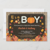 Herfst, het is een baby shower-uitnodiging voor ee kaart (Voorkant)