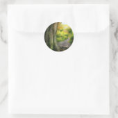 Herfst - Het pad naar oma's huis Ronde Sticker (Tas)