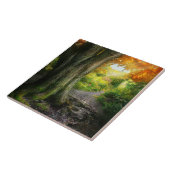 Herfst - Het pad naar oma's huis Tegeltje (Zijkant)