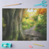 Herfst - Het pad naar oma's huis Tissuepapier (Craft)