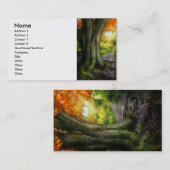 Herfst - Het pad naar oma's huis Visitekaartje (Voorkant / Achterkant)
