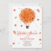 Herfst hete luchtballon bruids douche uitnodiging (Voorkant)