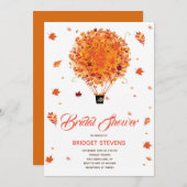 Herfst hete luchtballon bruids douche uitnodiging (Voorkant / Achterkant)